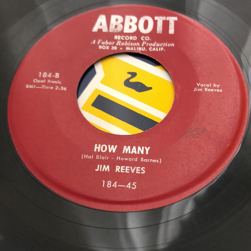 Jim Reeves How Many Vinyl 45 Record '55 - Picture 3 of 4